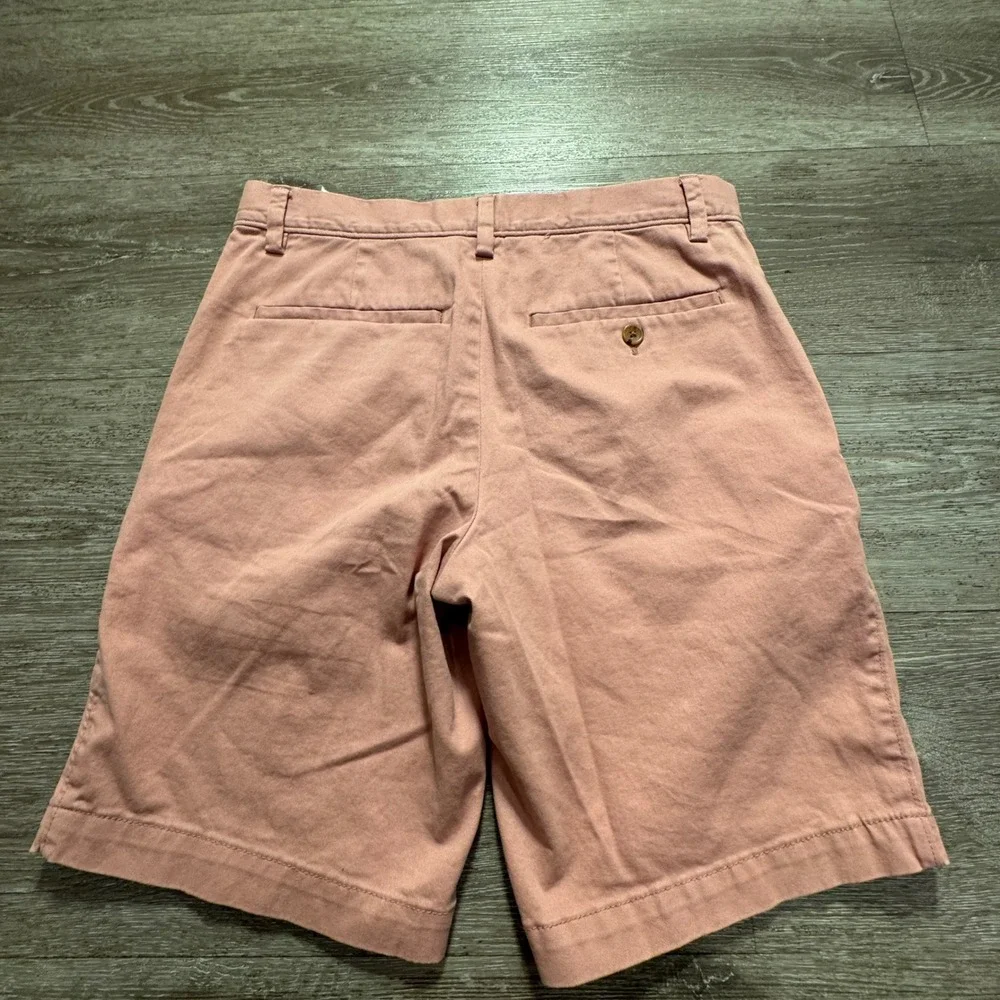 Banana Republic Aiden Shorts Men 29 Pink Cotton Stretch Chino Summer Preppy Slim